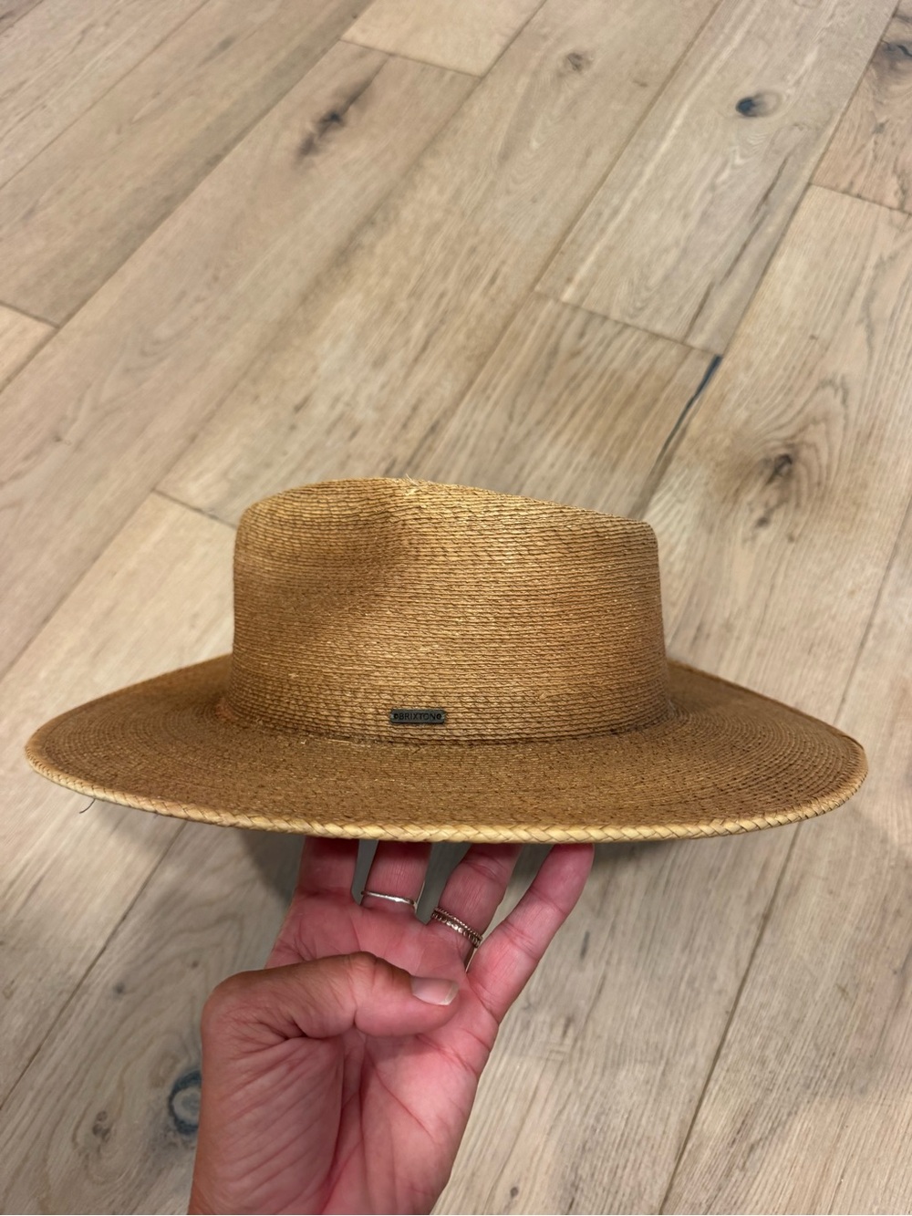 Brixton Marcos Fedora straw hat - TOFFEE - sz SMALL - Picture 5 of 9
